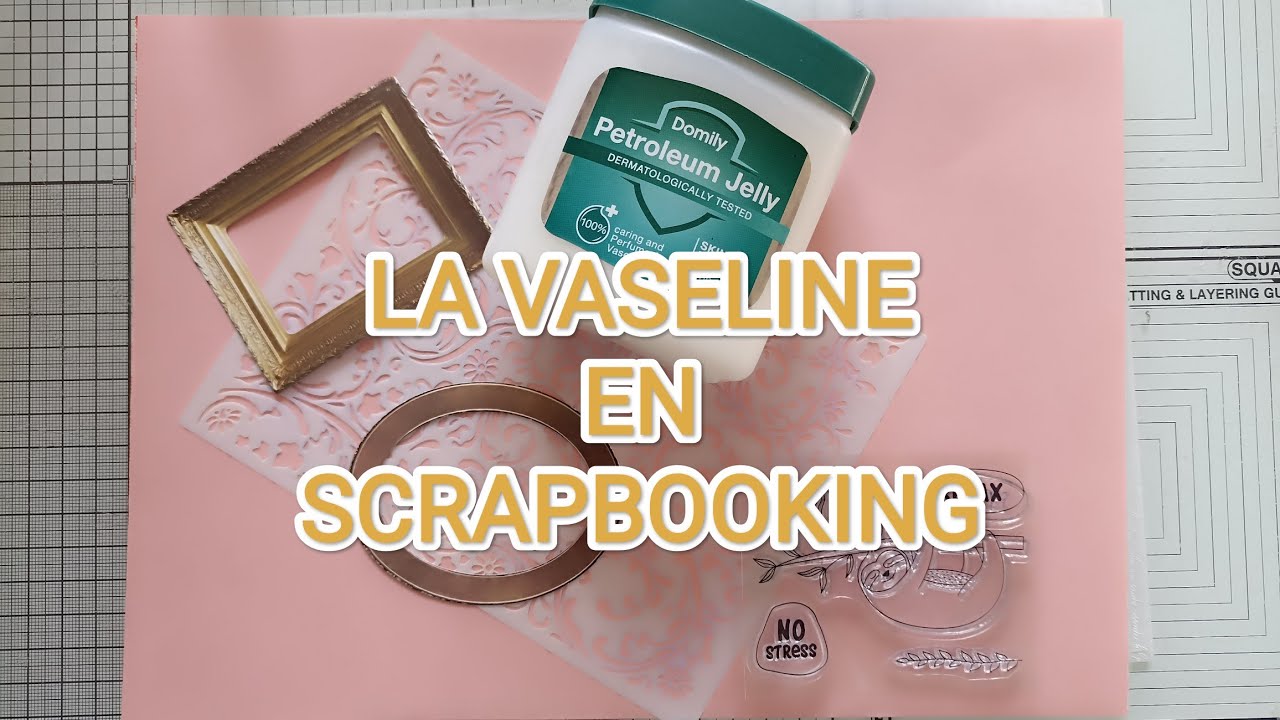 Réaliser Des  fonds de cartes originaux et faciles Avec de la vaseline et des pochoirs 