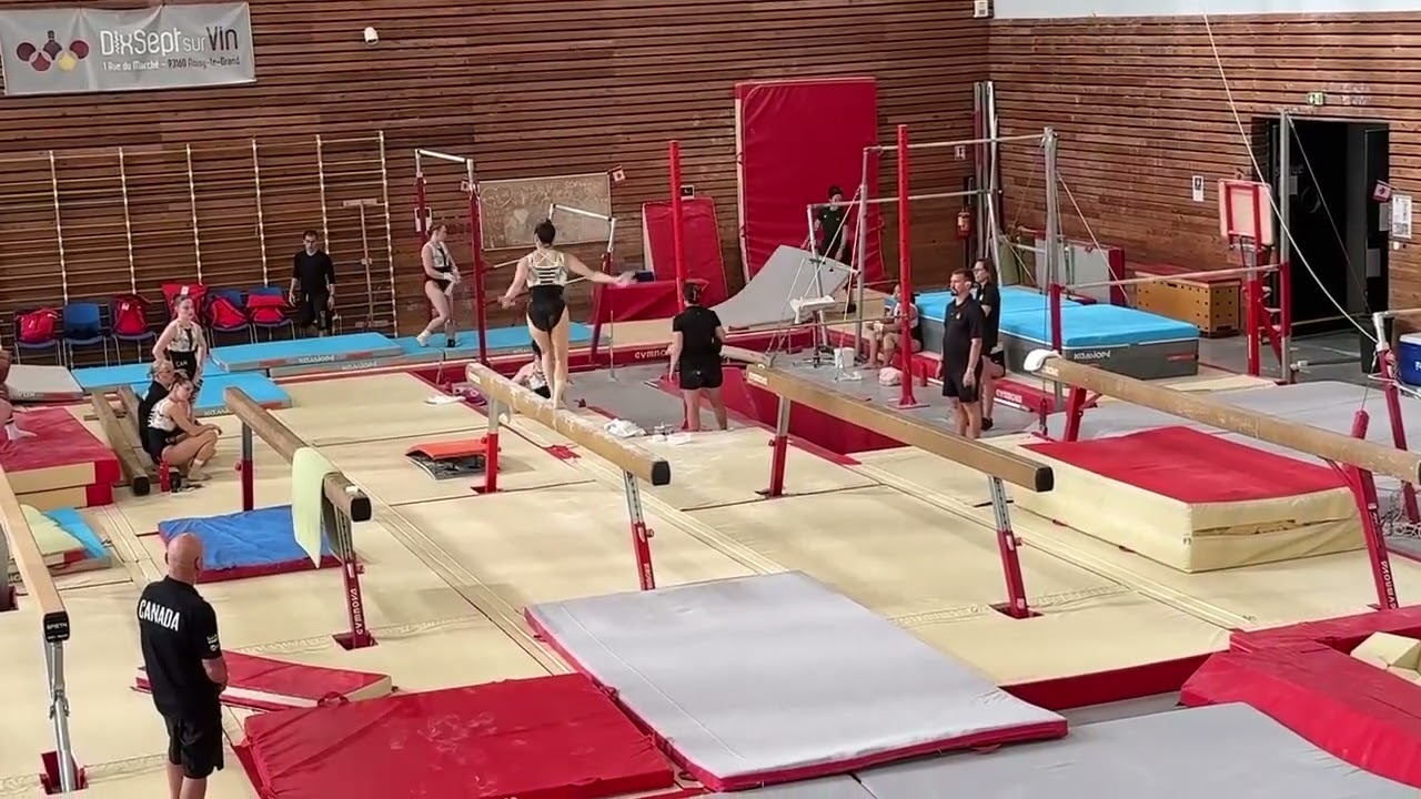 Rose Woo 🇨🇦 - Balance Beam - Pre-Olympic Training in France July 20th 2024