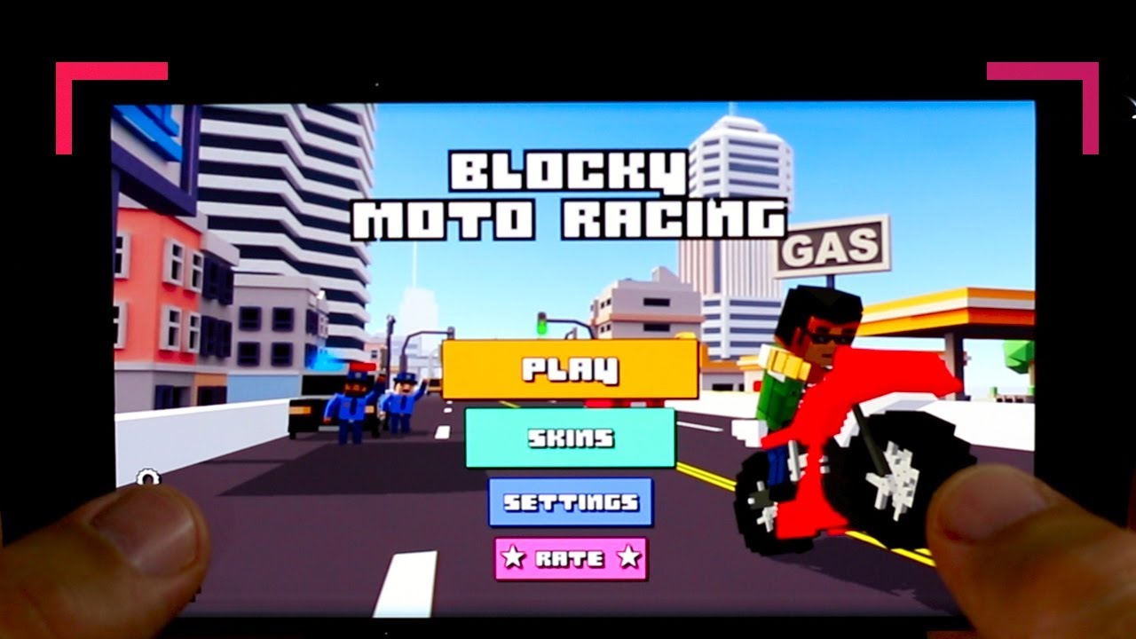 Blocky Moto Racing Android Gameplay | first person gameplay