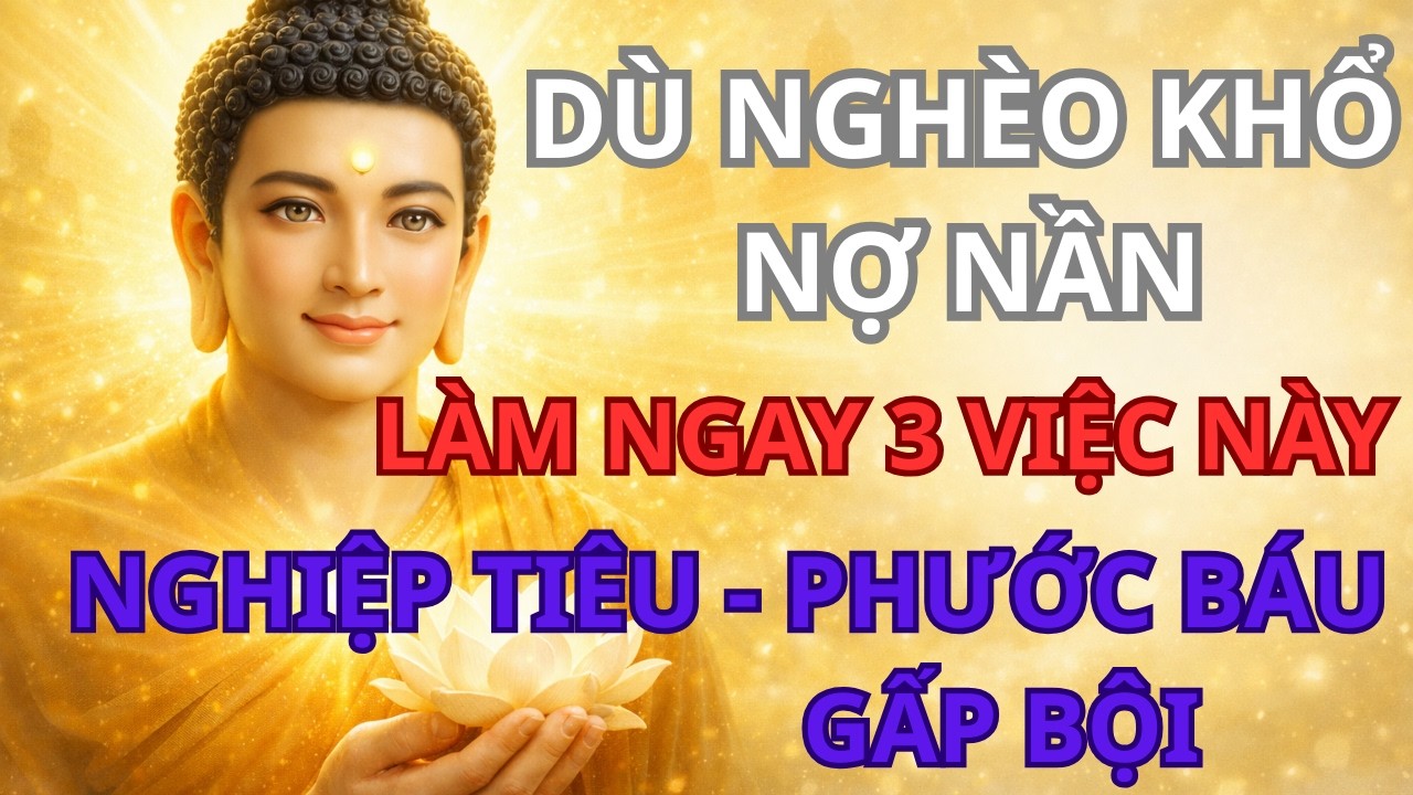 Lời Phật Dạy Dù Nghèo Khổ Hay Nợ Nần Hãy Làm Ngay 3 Việc Này - Nghiệp Chướng Tiêu Tan/ Phước Gấp Bội
