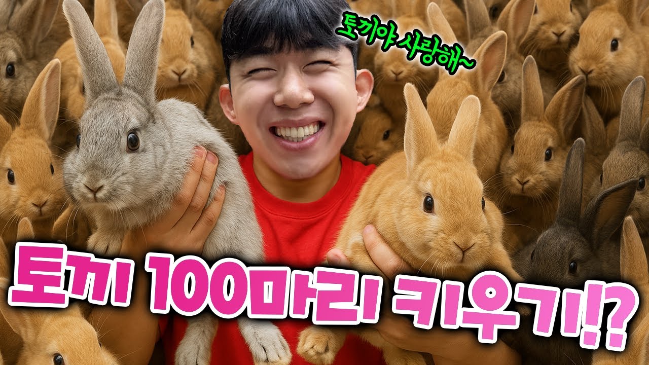 슈뻘맨이 토끼 100마리 키우면 생기는 일?! 으악! 살려줘!!