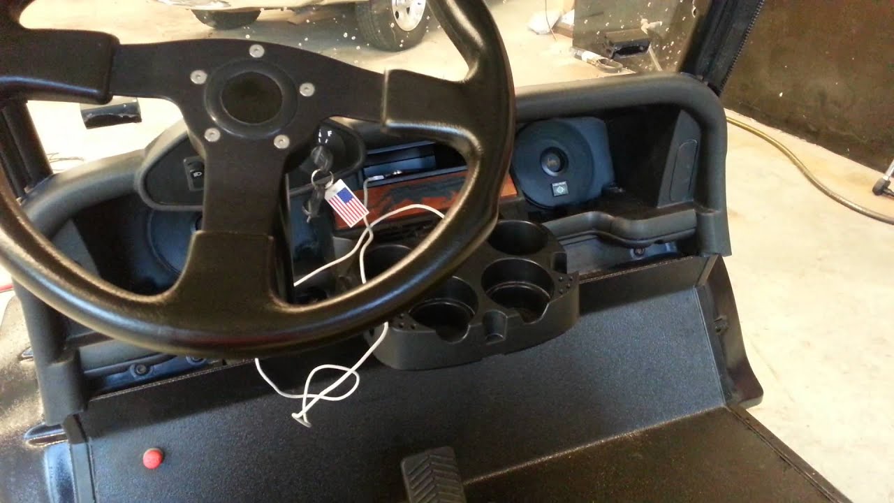 Golf Cart audio system with Illusion Audio and Mosconi Audio components