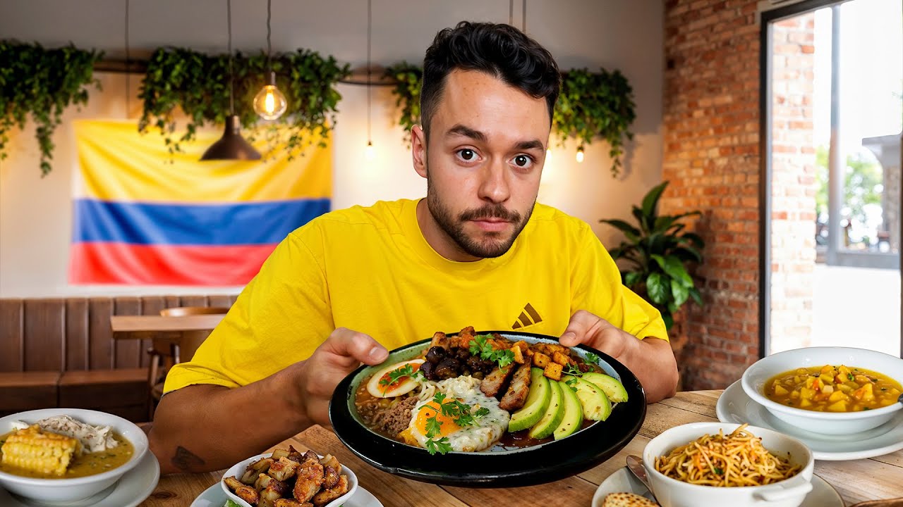 PROBANDO COMIDA TÍPICA COLOMBIANA - TheGrefg