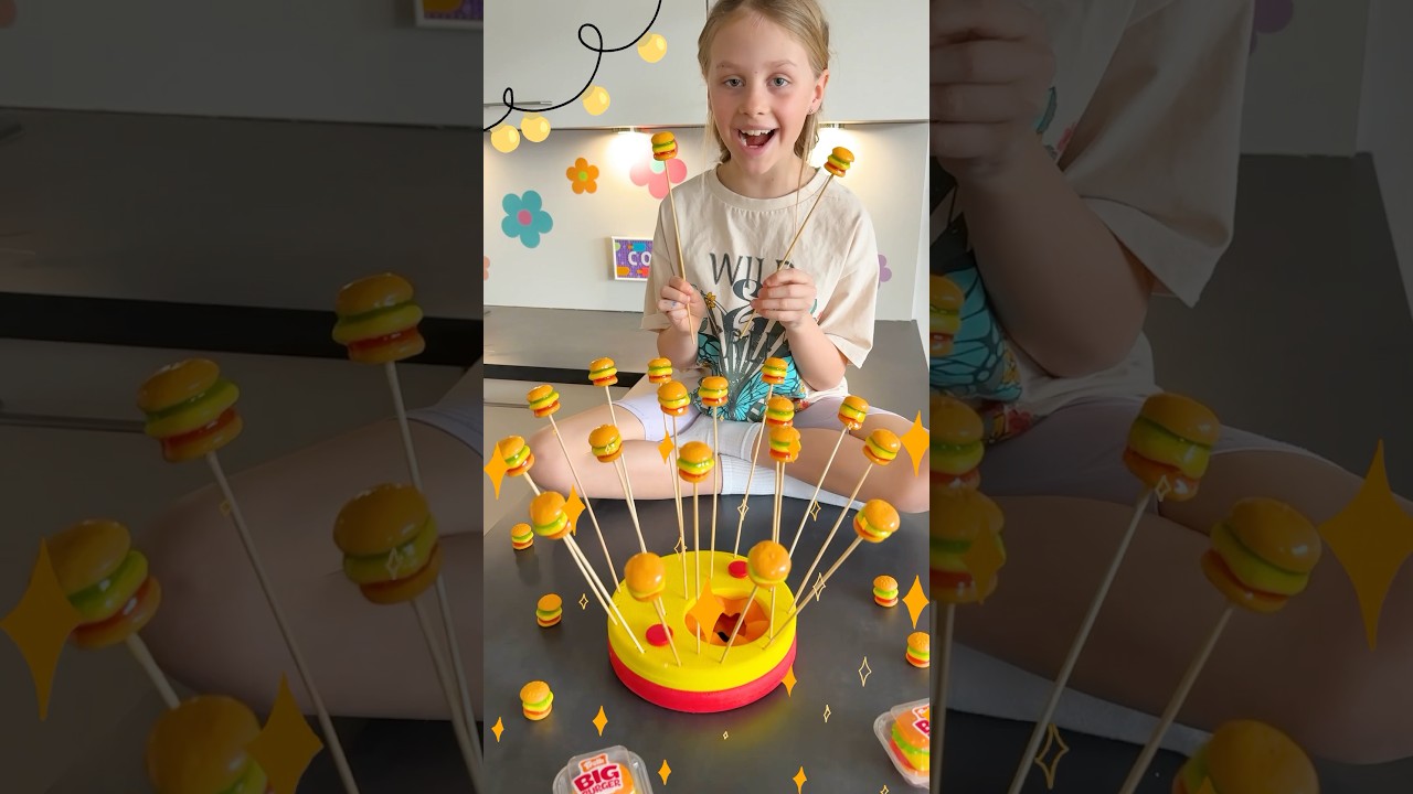 🍔🍭Lia macht lustige Burger Lutscher!🤩 #lutscher #kinder #lernen #selbstgemacht  #diy #s&uuml;&szlig;igkeiten