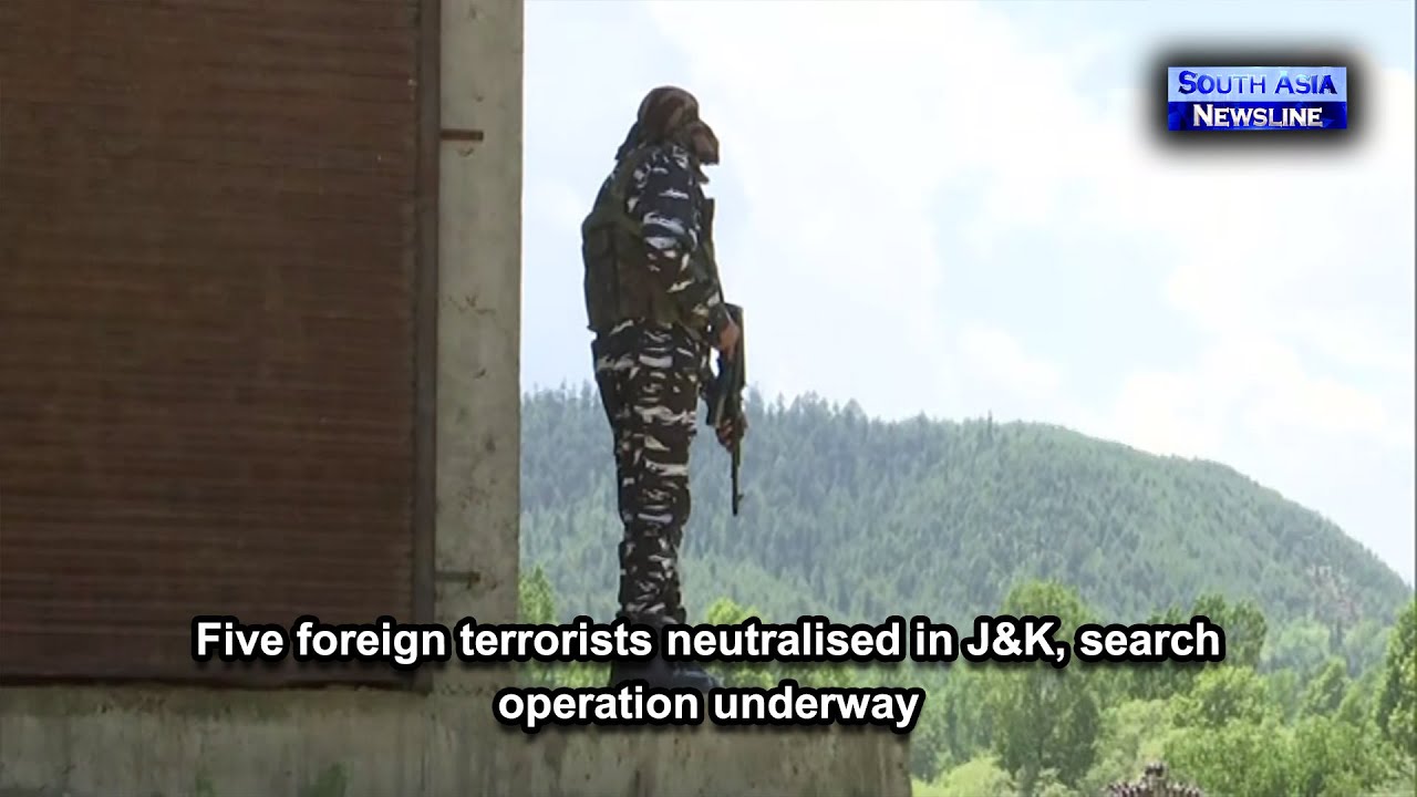 Five foreign terrorists neutralised in J&K, search operation underway