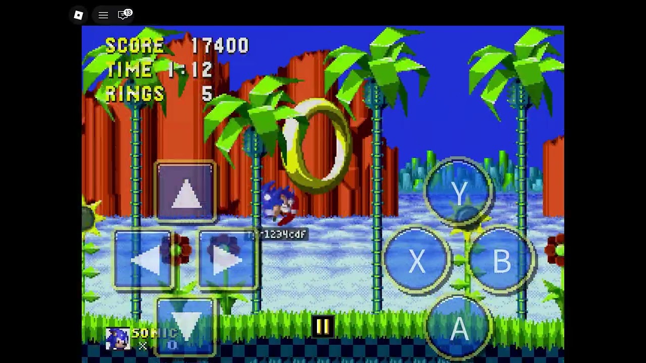 Playing classic sonic simulator 