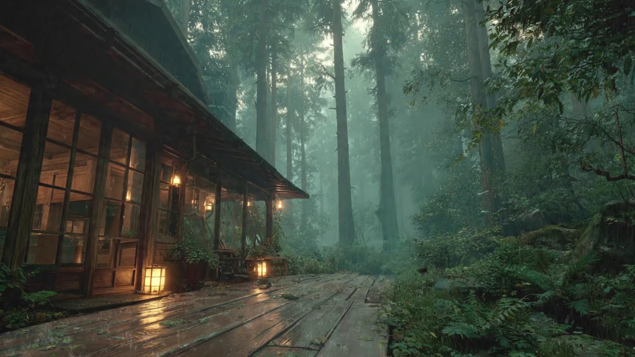 Peaceful Cabin Rain for Sleep — Natural Rain Noise All Night