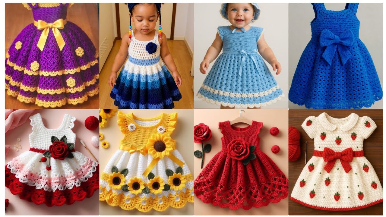 EASY AND ELEGANT KIDS FROCK CROCHET DRESSES 2026