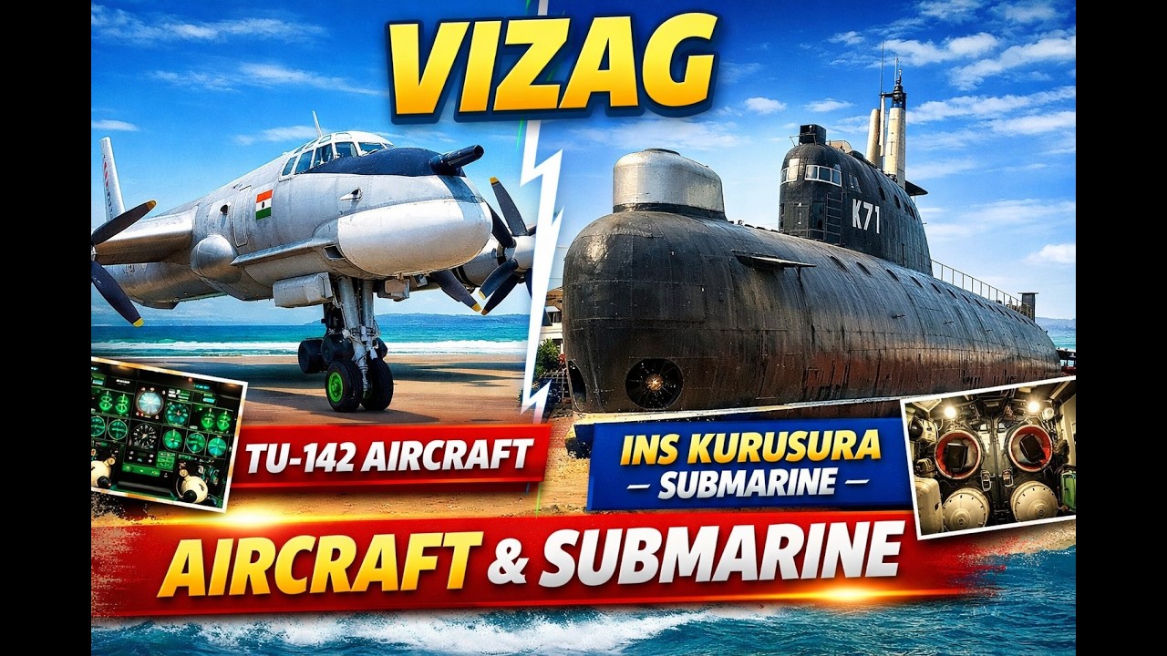 Vizag Submarine & Aircraft Museum Full Tour | INS Kurusura & TU-142 Inside | Vizag Travel Vlog