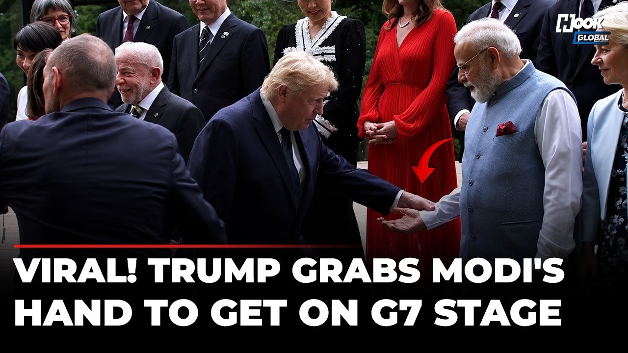 ЭКСКЛЮЗИВНЫЕ КАДРЫ: Жест Моди в адрес Трампа на саммите G7 стал вирусным во всем мире | Global News