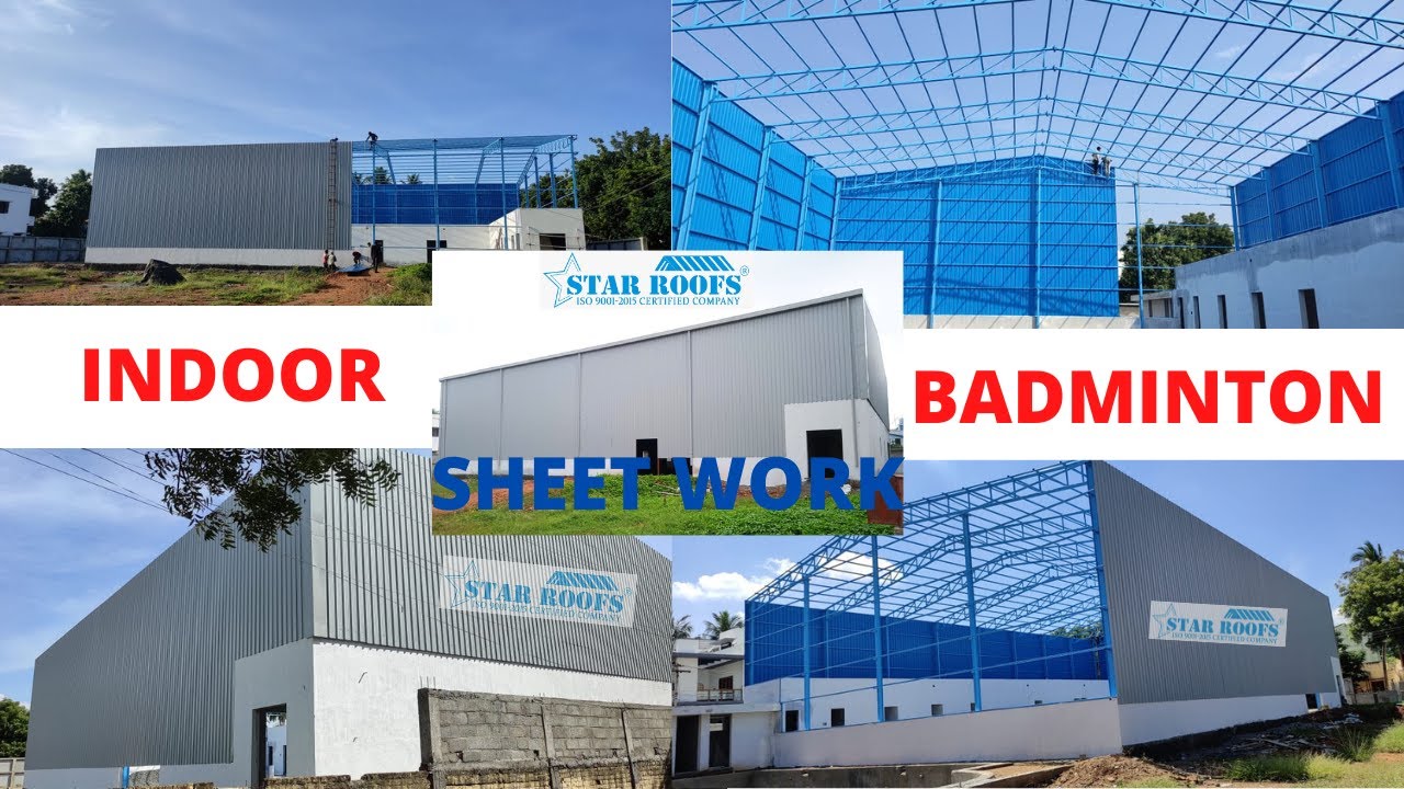 #starroofs Indoor Badminton 4 court at Madurai | #Roofing in Affordable cost : 9841185876,9841336895