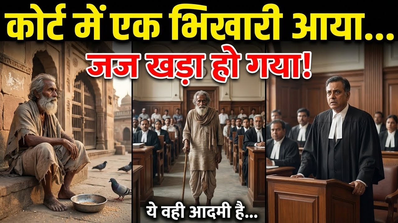 कोर्ट में आया एक भिखारी… और अगले ही पल जज कुर्सी से उठ खड़ा हुआ! सच जानकर रूह कांप जाएगी 😱