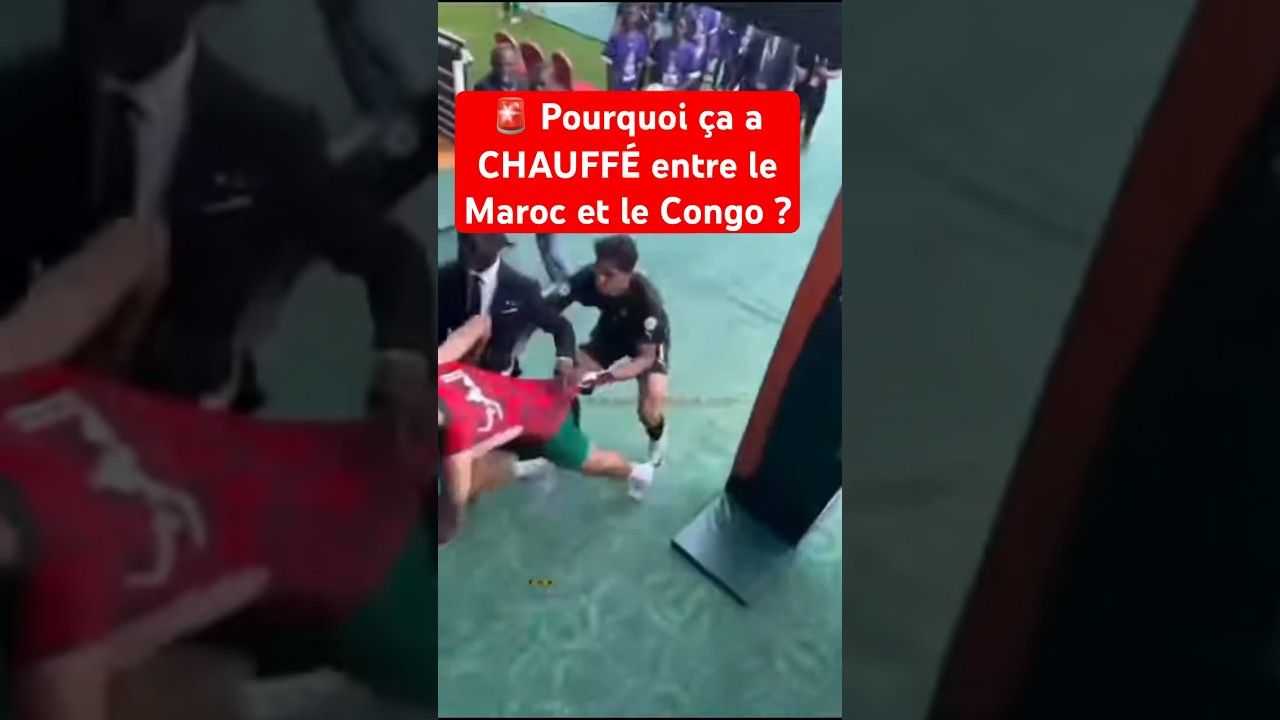 C&rsquo;&eacute;tait CHAUD entre les 2 &Eacute;QUIPES 😱 #football #can #maroc #congo #can2024 #mbemba #om #regragui
