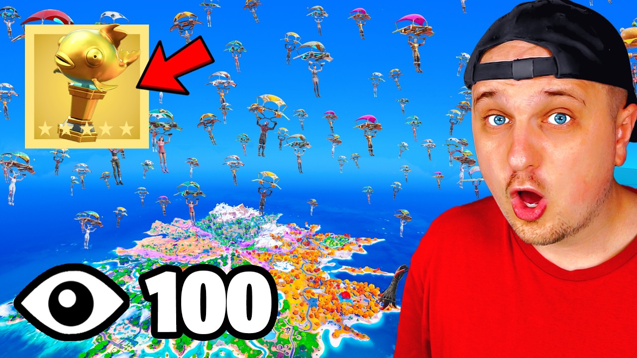 100 WIDZ&Oacute;W ALE TYLKO MITYCZNA RYBKA w Fortnite
