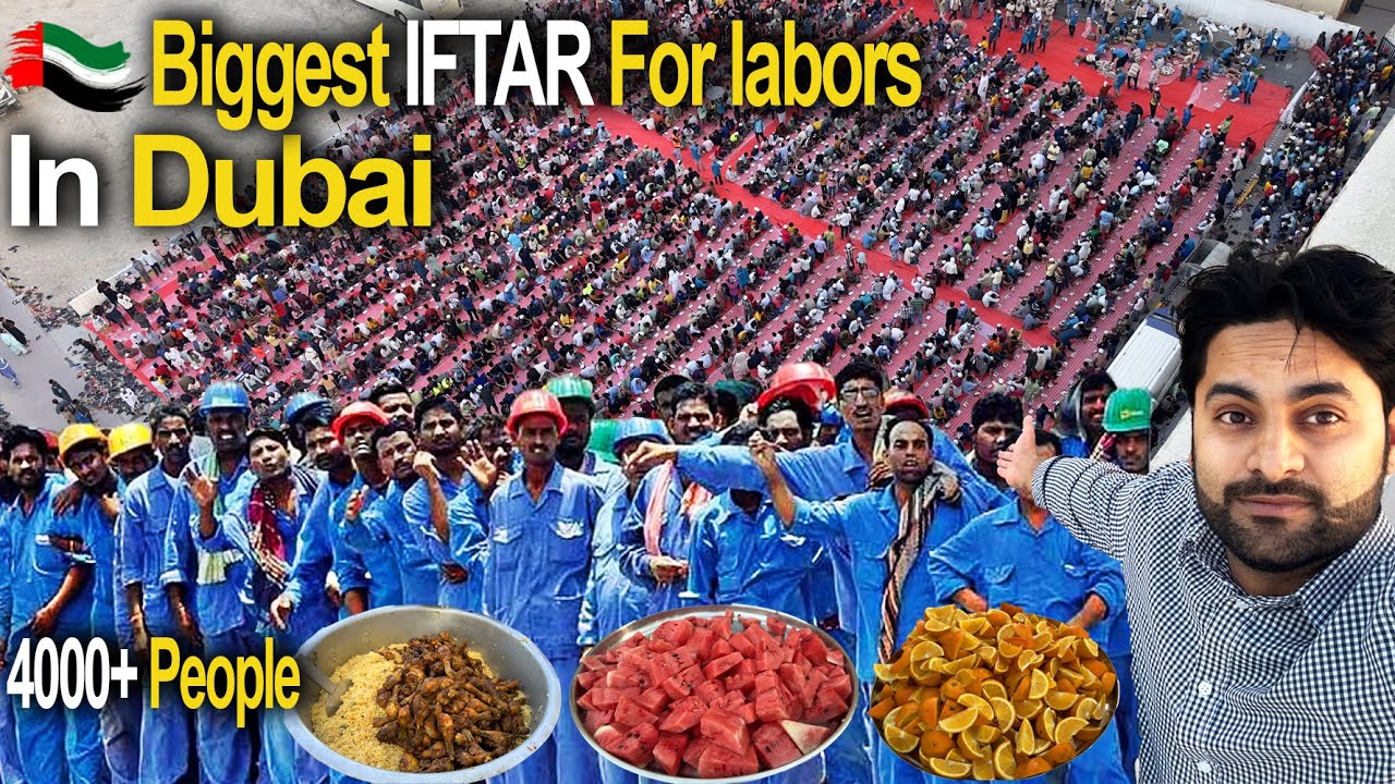 Biggest IFTAR in Dubai Jabal Ali Labor Camp | Ramadan 2025 4K  #ramadan