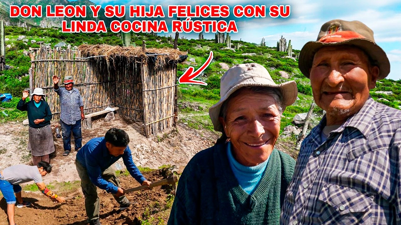 ESTA FAMILIA VIVE FRENTE A MONTAÑA aislado de todo el Mundo
