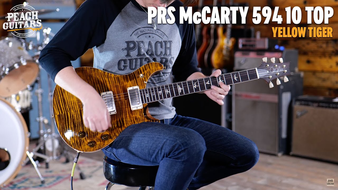 No Talking...Just Tones | PRS McCarty 594 10 Top Yellow Tiger Pattern Vintage
