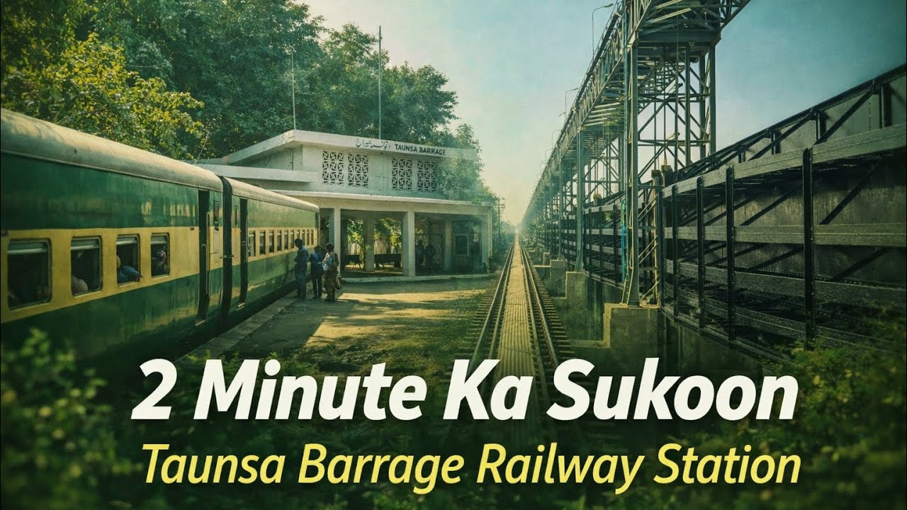 2 Minute Ka Sukoon | Taunsa Barrage Railway Station 🌿🚆 