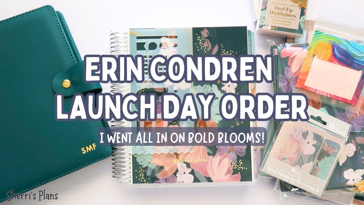 Erin Condren launch day order 2024 | I went all in on Bold Blooms!