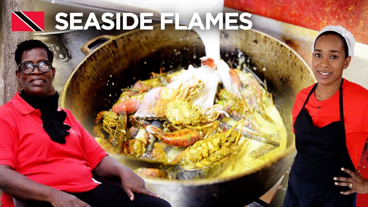 Comforting Curry Crayfish +More at Seaside Flames in Rampanalgas, Trinidad & Tobago 🇹🇹 Foodie Nation