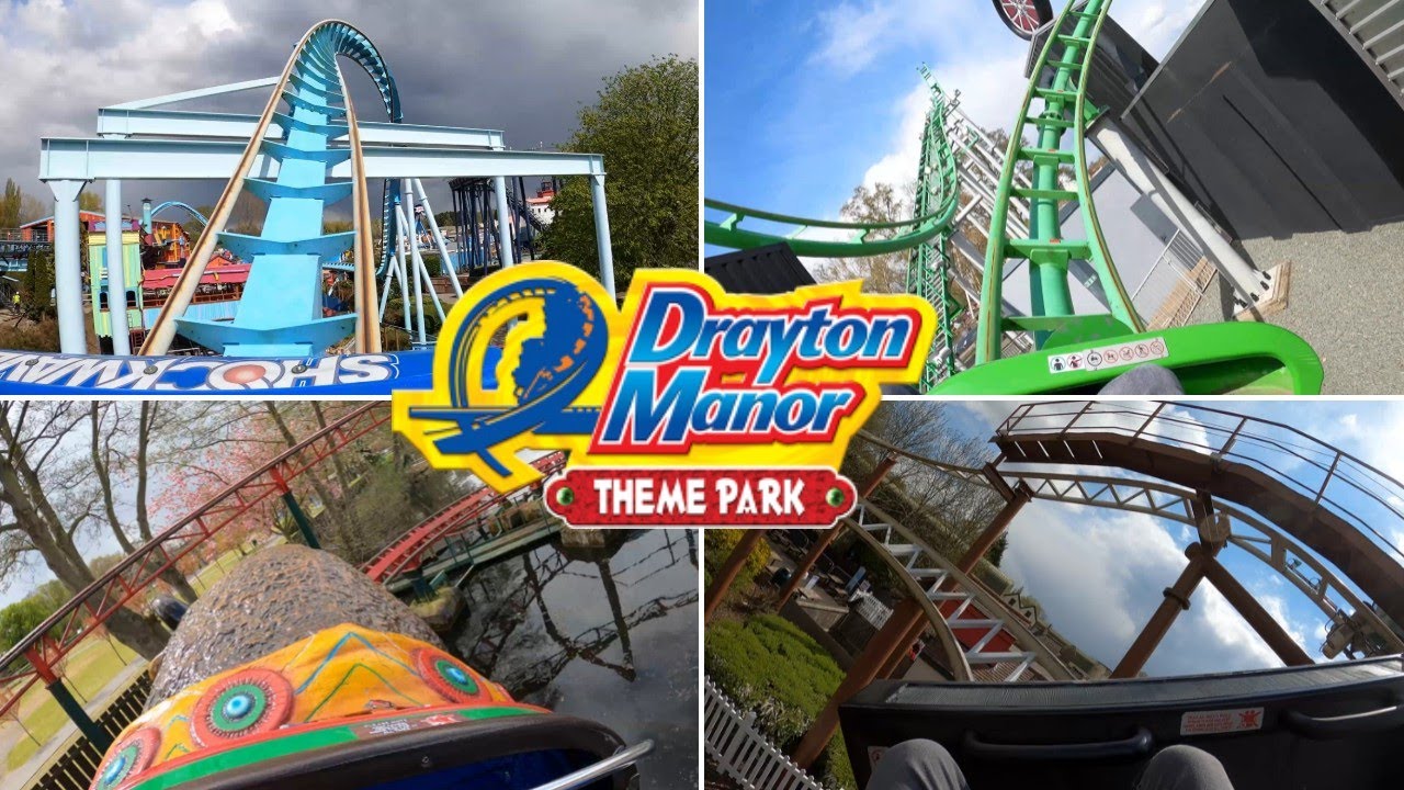 All 4 Roller Coasters At Drayton Manor - 4K On Ride POV's