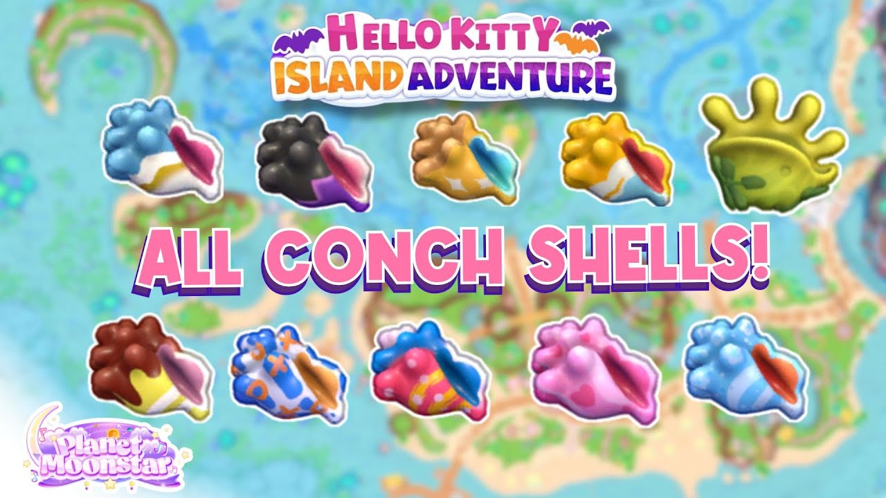 🐚All Conch Shell Quests Location Guide Hello Kitty Island Adventure