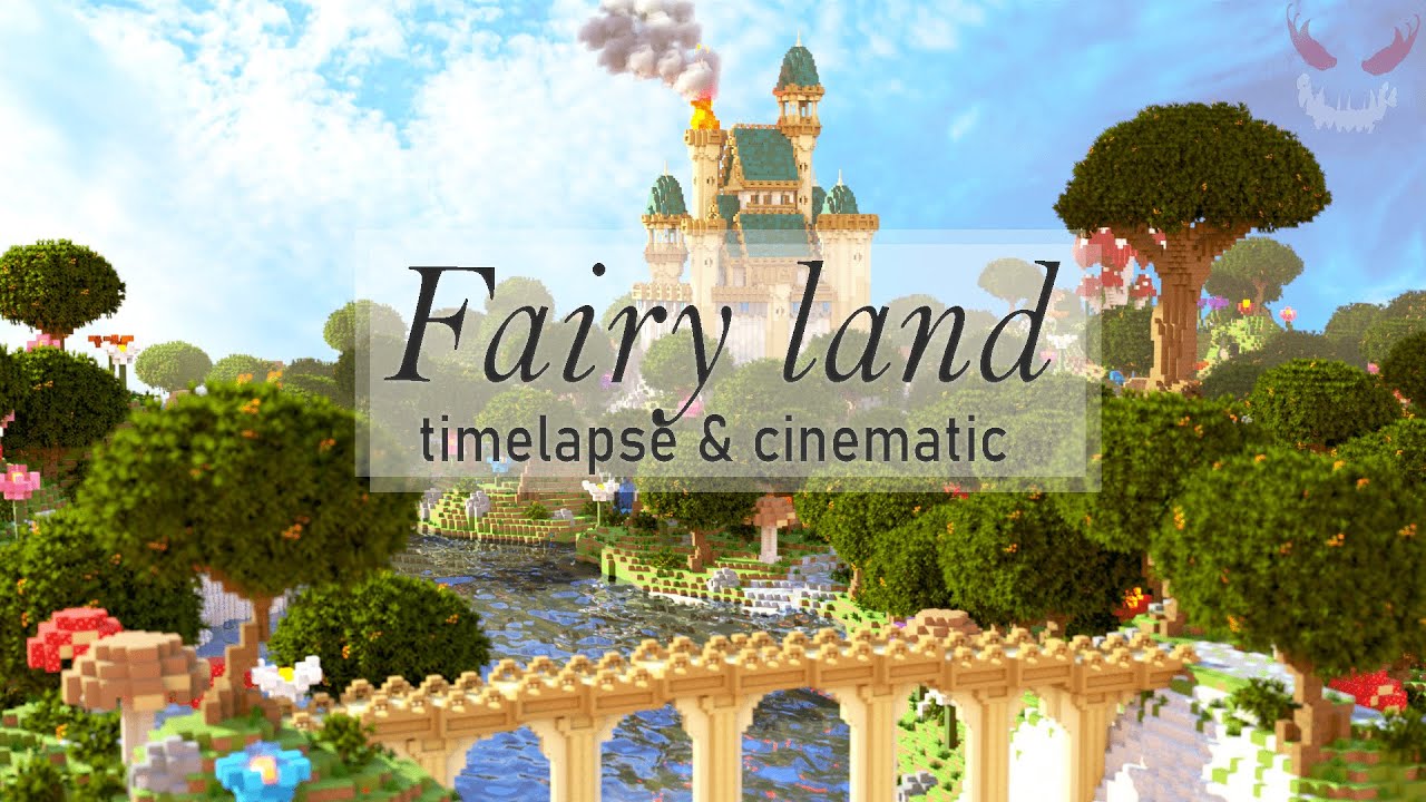 I built an EPIC Minecraft Fairy Land with a Fantasy Castle - Commentated Timelapse
