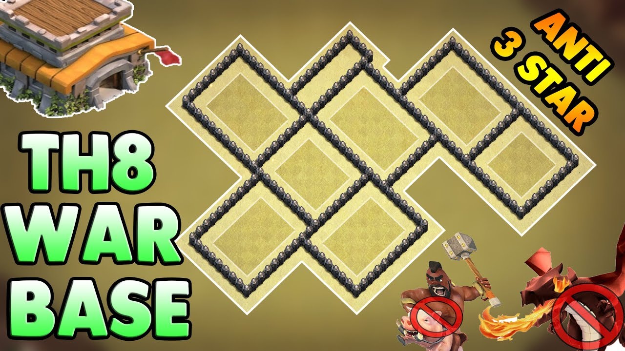 Town Hall 8 ( TH8 ) War Base 2018 | Anti Everything / Anti 3 Star / Anti  Dragon | Clash Of Clans