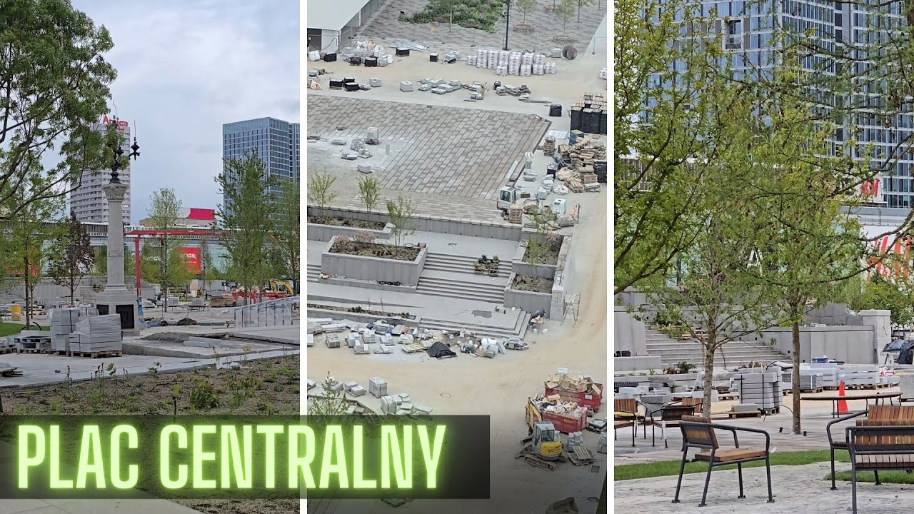 Warszawa / Warsaw Plac Centralny - ostatnie prace przed otwarciem / Construction of central square