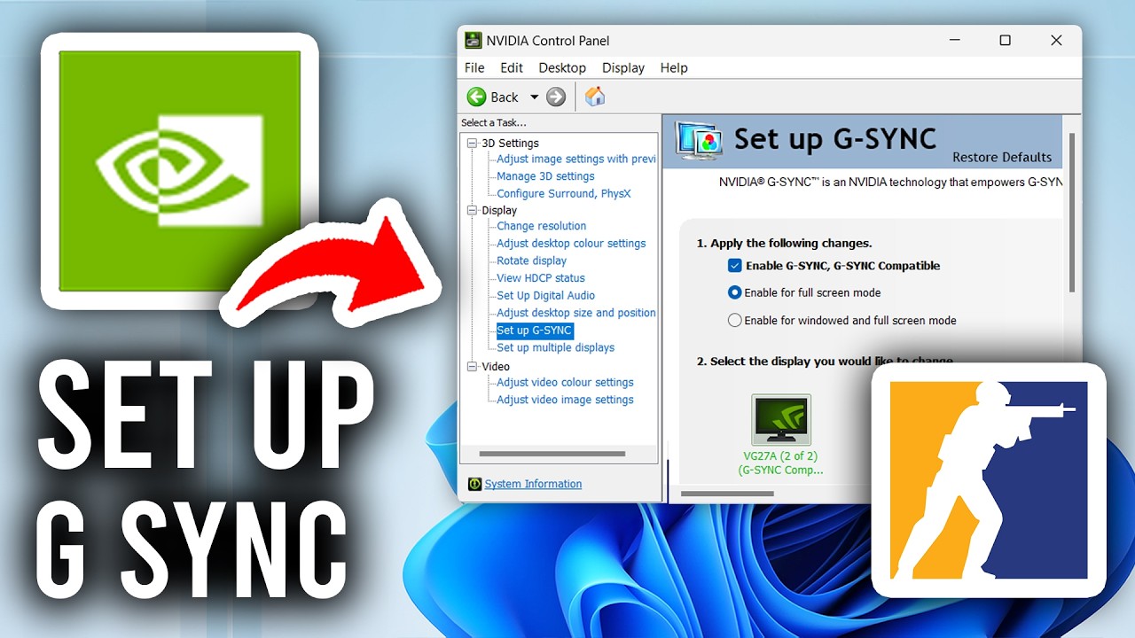 How To Set Up G SYNC For CS2 - Step By Step