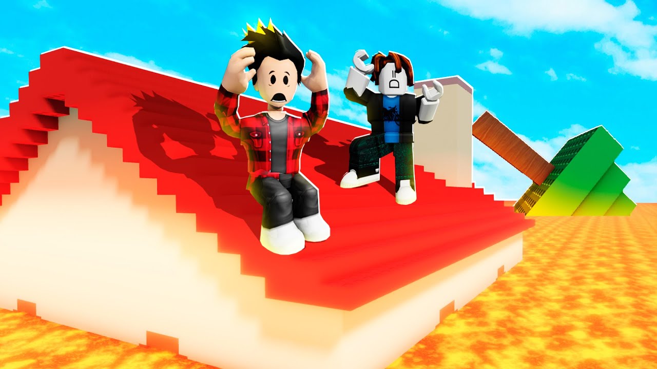 TENTE SOBREVIVER NO CHÃO É LAVA no ROBLOX!