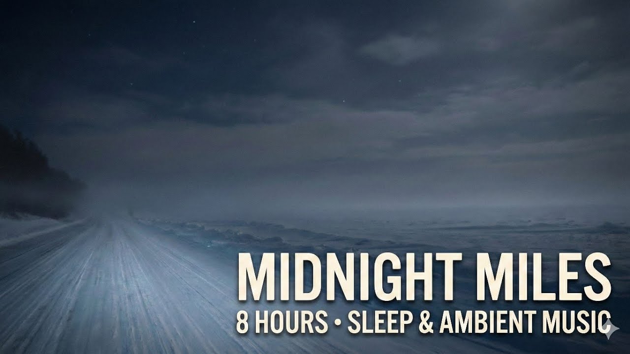 8 Hours of Midnight Miles ASMR 🌙 Winter Driving, Ambient Music & Black Screen