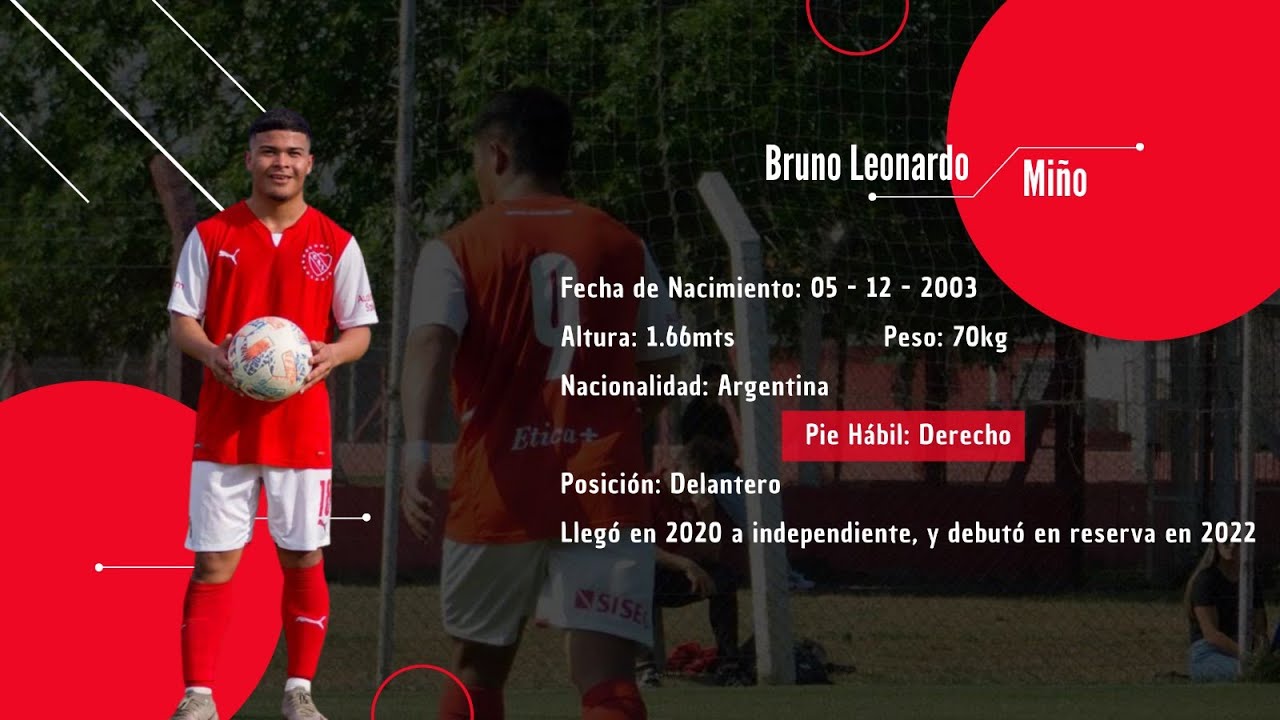 Bruno Leonardo Miño (2003) - Futbolista- Video Presentación - Club Atlético Independiente