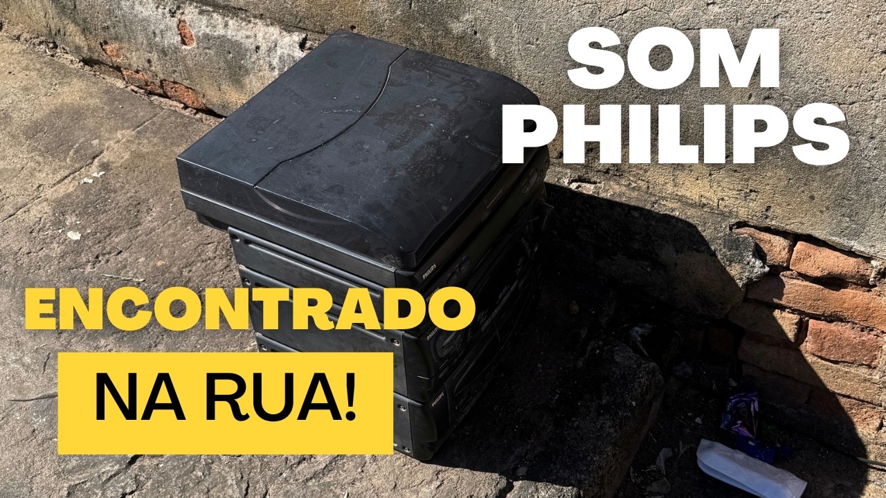Consertei um aparelho de som Philips achado na rua! AS565
