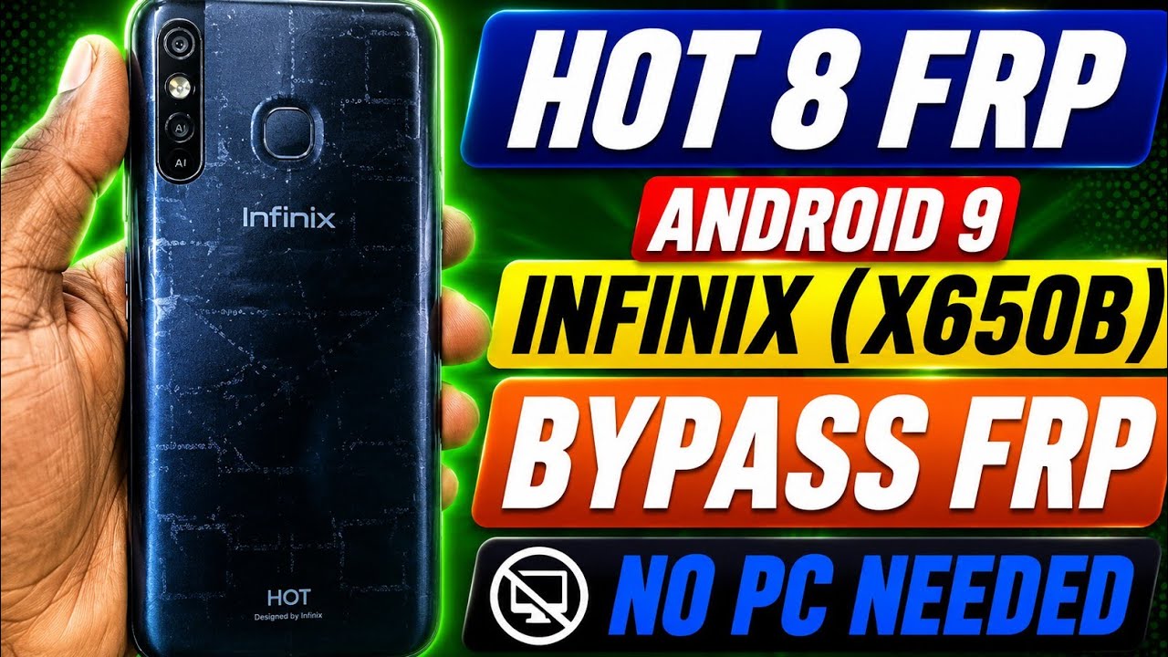 FRP Bypass Infinix HOT 8 X650C Without Computer