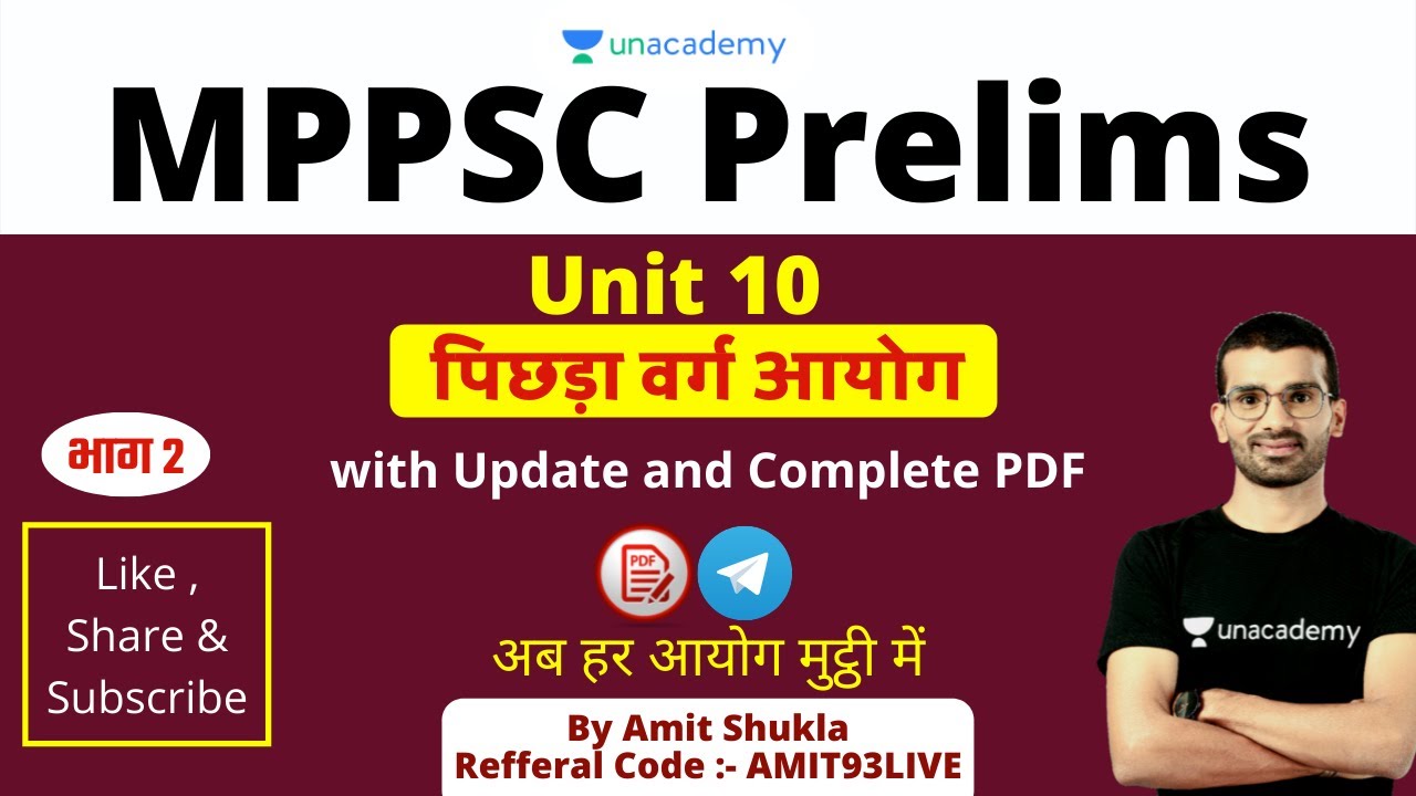 पिछड़ा वर्ग आयोग | Backward Class Commission |  Part - 2 I UNIT - 10 | MPPSC Prelims | Amit