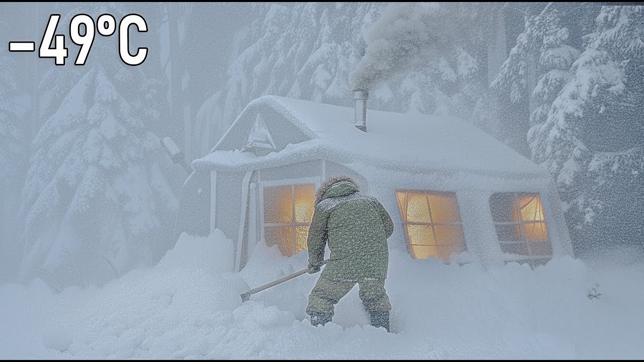 I Survived a -49&deg;C Snowstorm in a Hot Tent | Off Grid Life in Deep Snow