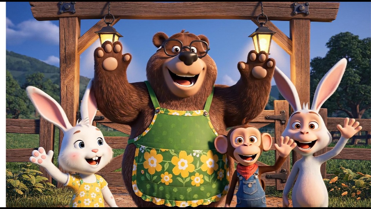 Monkey Funny | Kind Bear Helps Little Monkey and Bunny