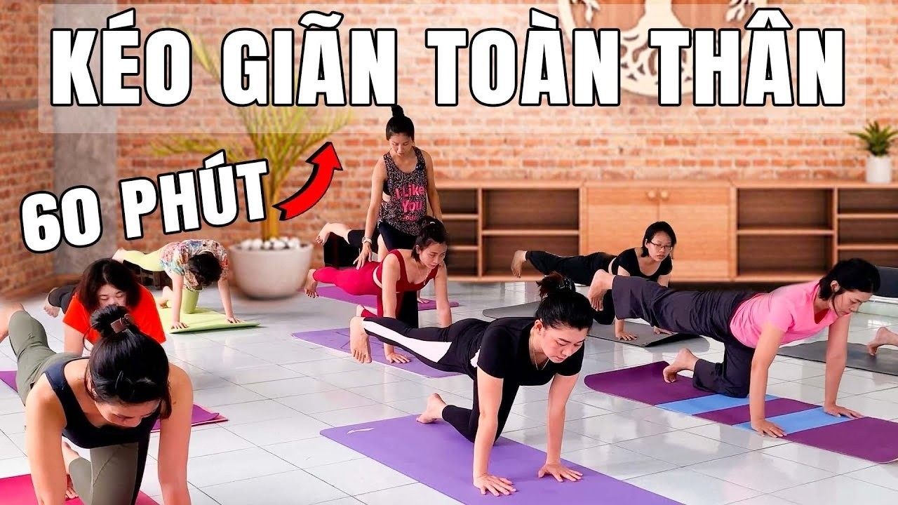 B&agrave;i Tập D&agrave;i Full 60 Ph&uacute;t | Tuệ Giang Yoga | B&agrave;i Tập Yoga 60 Ph&uacute;t Đầy Đủ K&eacute;o Gi&atilde;n To&agrave;n Th&acirc;n