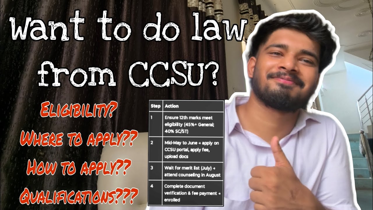 How to get admission in CCSU for BALLB (LAW)