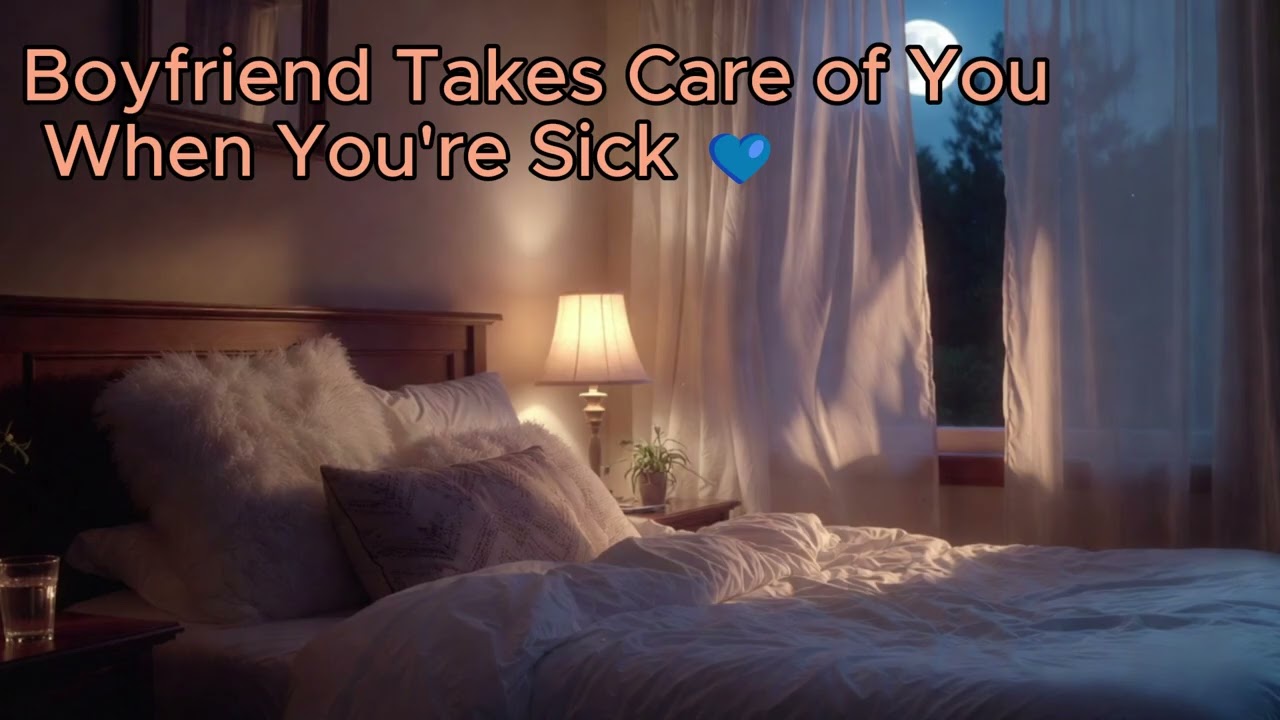 Caring Boyfriend Takes Care of You While You're Sick 💙 Soup, Medicine & Kisses | Male ASMR Roleplay