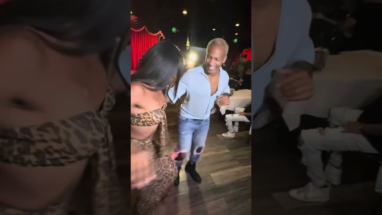 Bersy Cortez and Jhesus Aponte social dancing in Hollywood