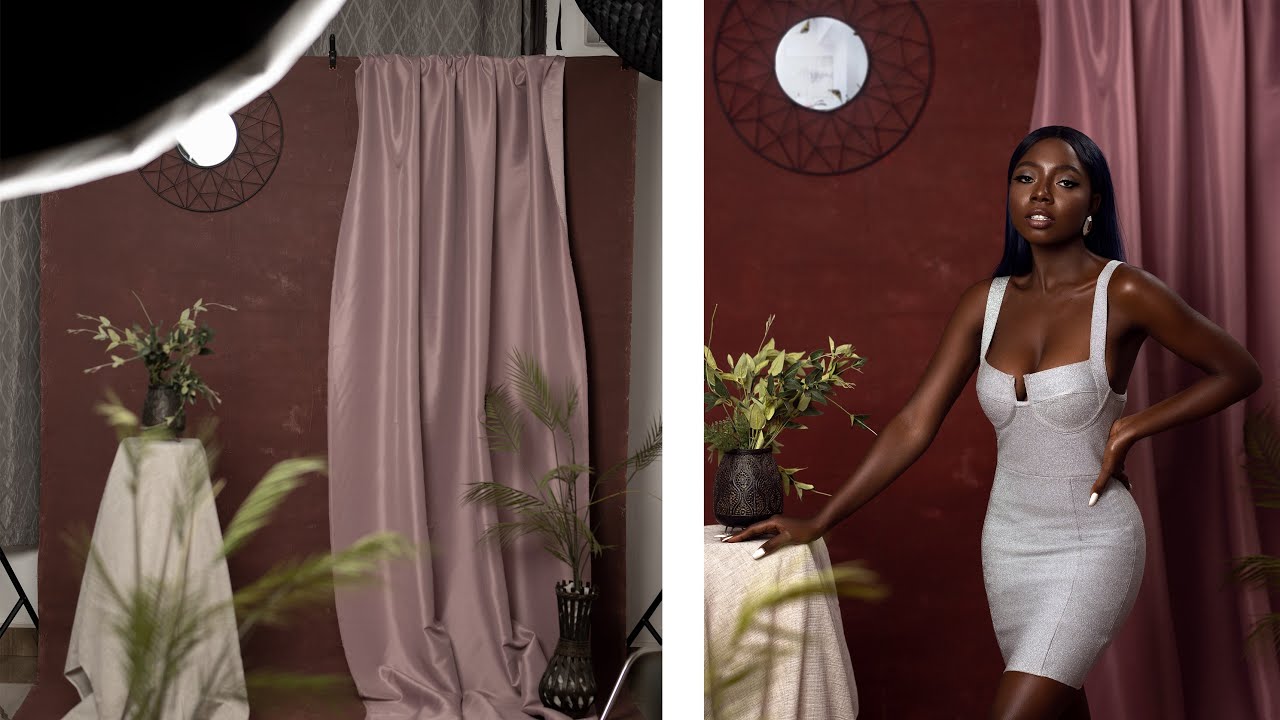 BUILD A SIMPLE HOME STUDIO SET for a Photoshoot | Canon EOS R and Sigma 85mm 1.4 Art Lens