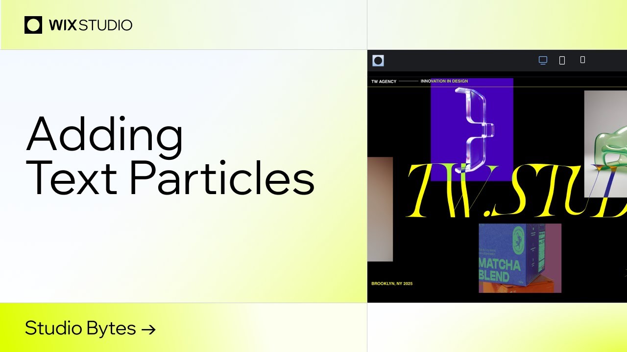 Make text stand out instantly with Text Particles | Wix Studio