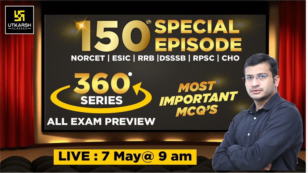 150th Special Episode | 360 Degree Series | Most Important MCQ’s | All Nursing Exams | Siddharth Sir