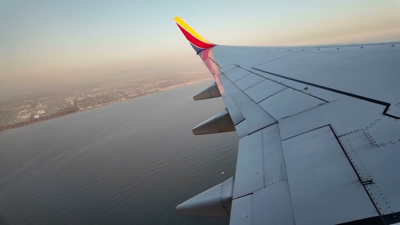 4K | Pushback and Takeoff from LAX at Golden Hour | Southwest Airlines 737-700