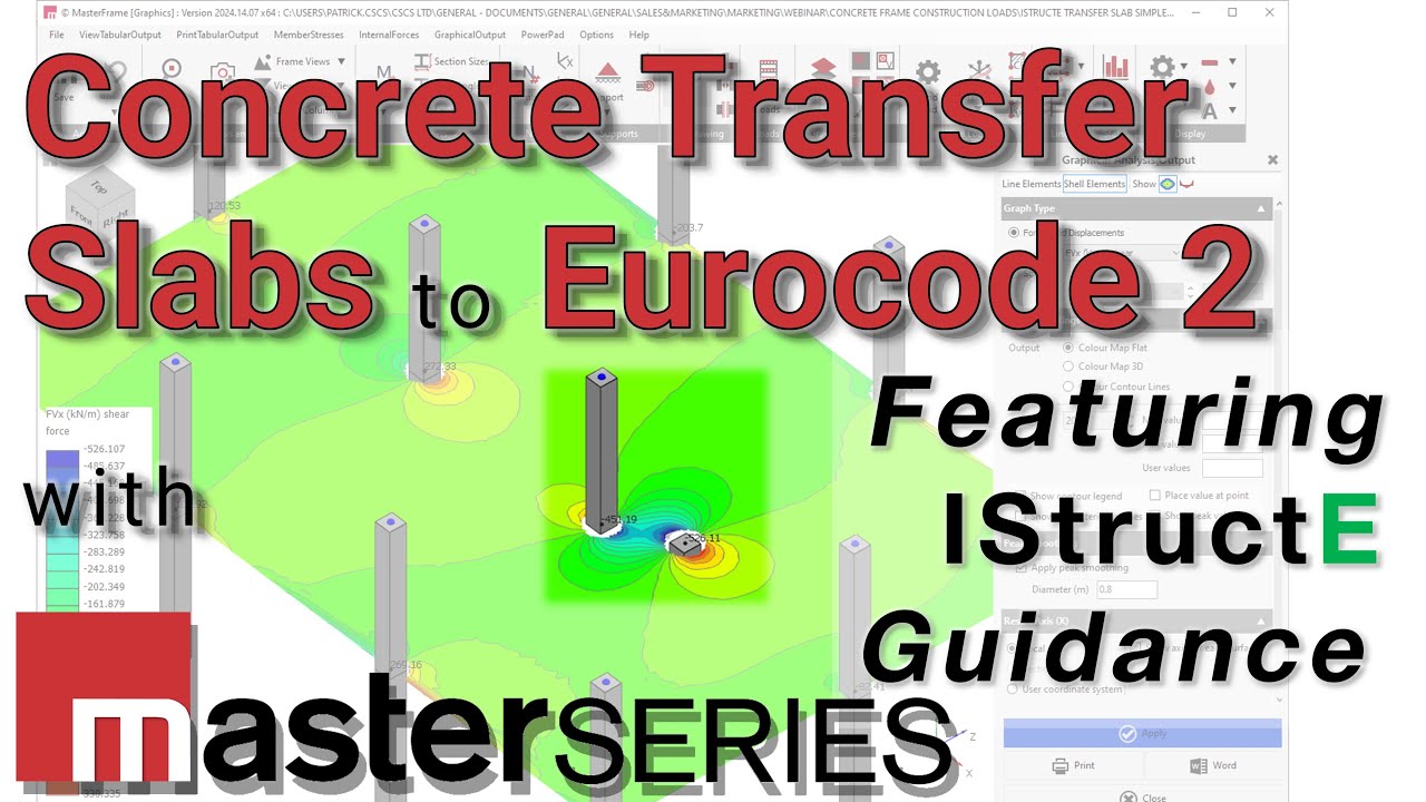 Designing Transfer Slabs with Linear Shear Checks using MasterSeries FE Analysis & Concrete Design