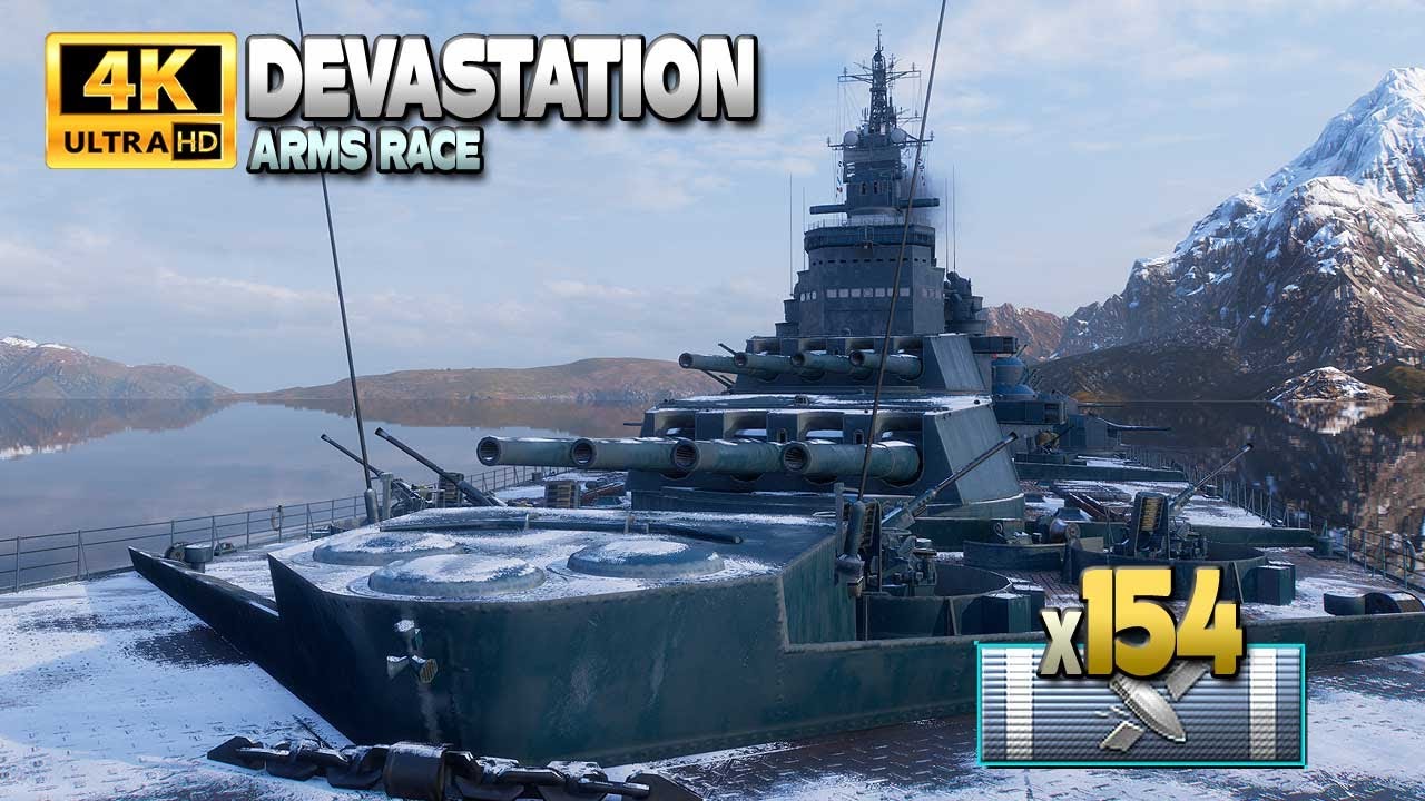 линкор Devastation, мощный в гонке вооружений - World of Warships