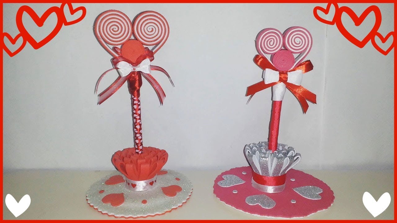 Lapicero Corazón Paso a Paso/ San Valentin/  Valentine's Day Gifts| Valentine's Day Crafts |