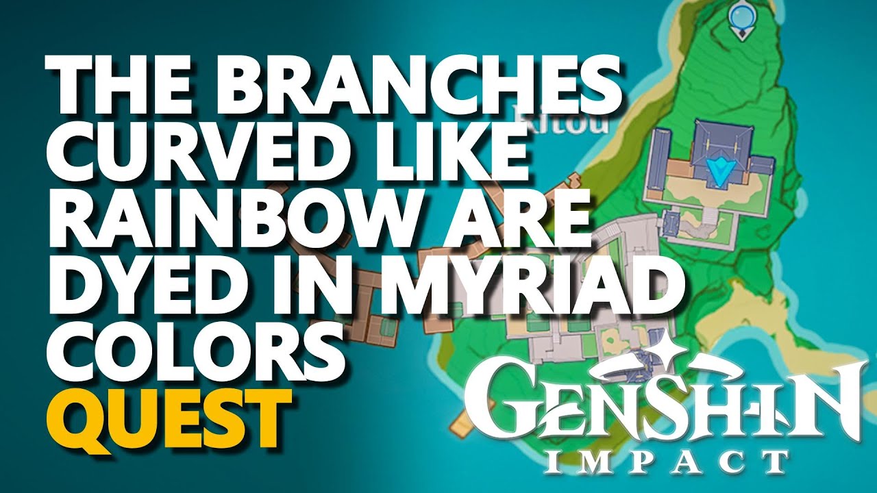 The branches curved like rainbow are dyed in myriad colors Genshin Impact
